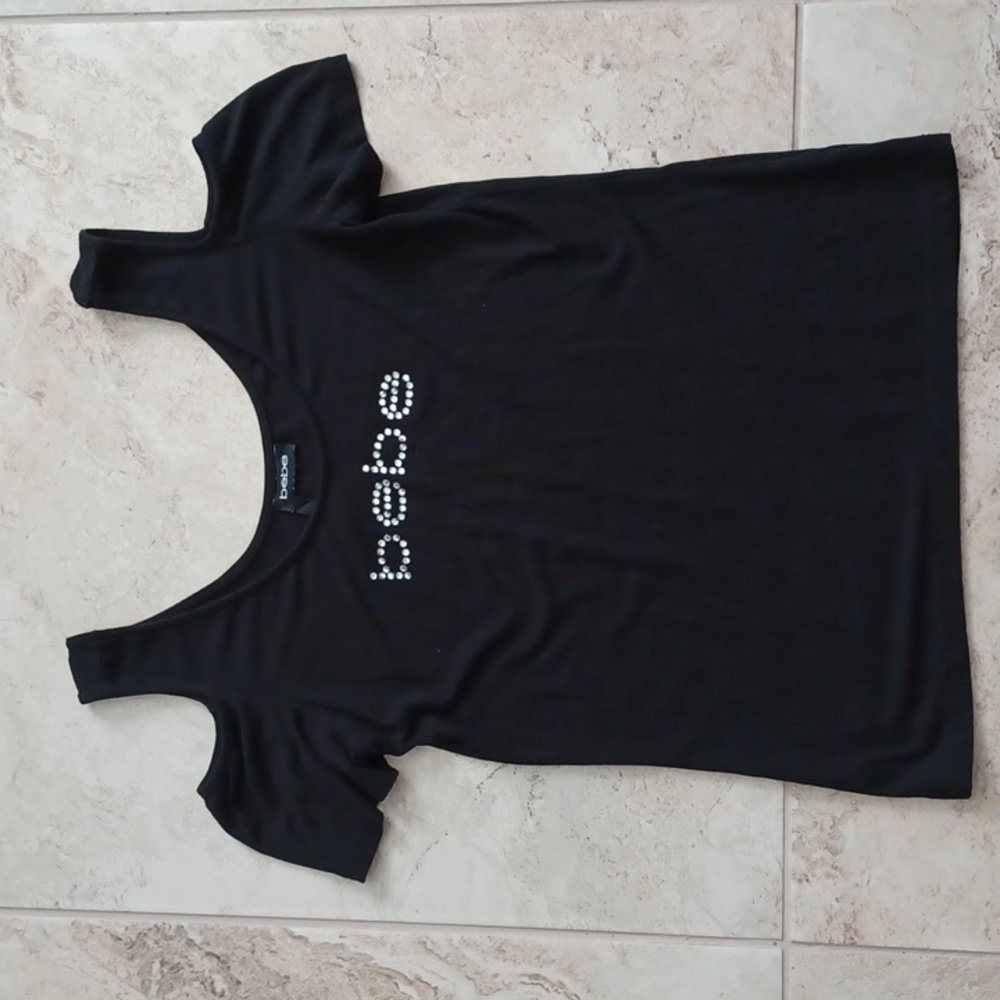 BEBE Cut Out Shoulder Top - SP